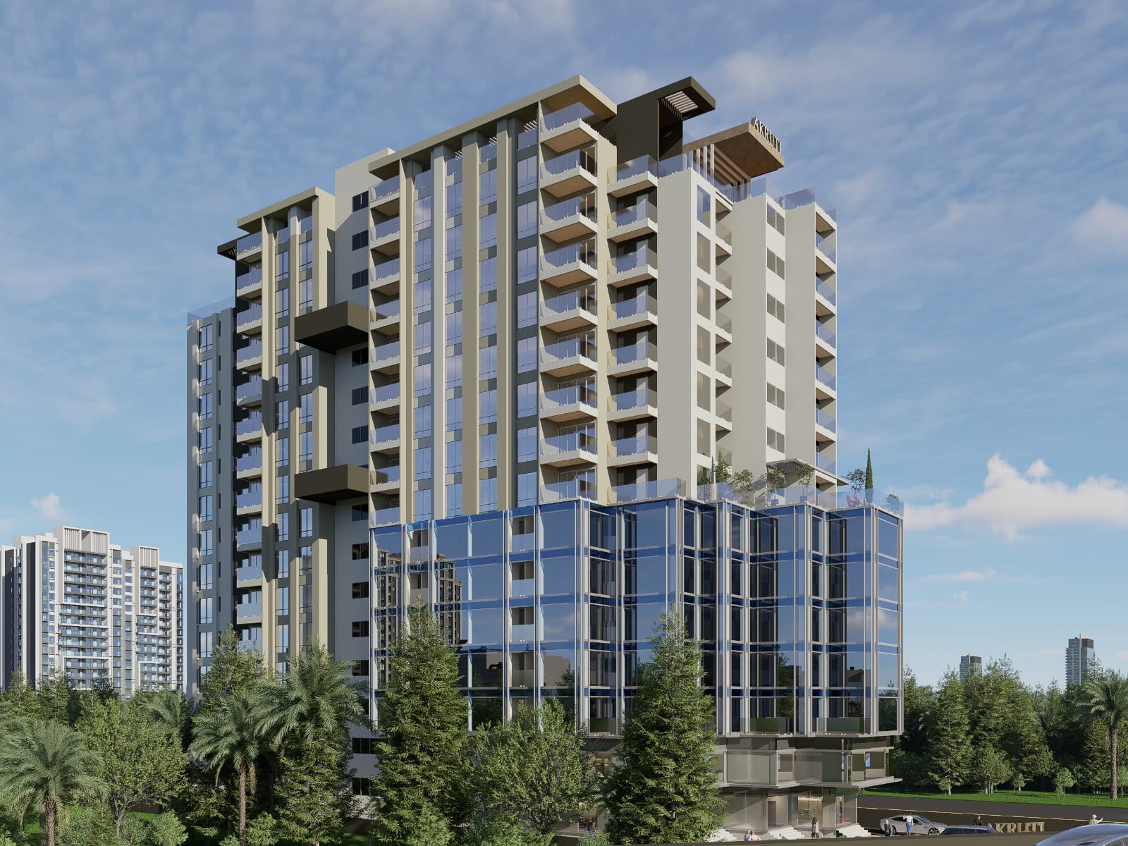 Akruti Skyrise building architecture 2
