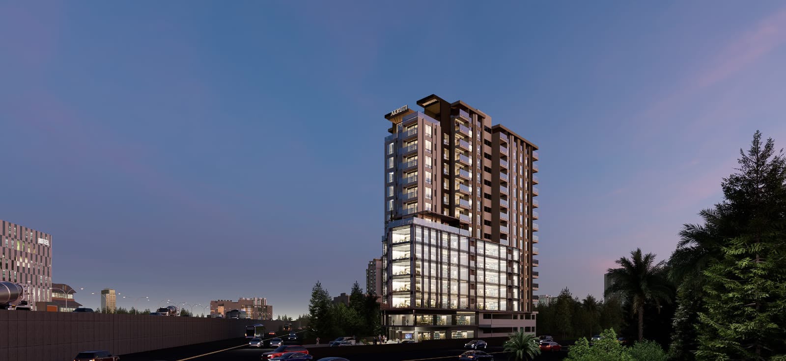Akruti Skyrise building architecture 3