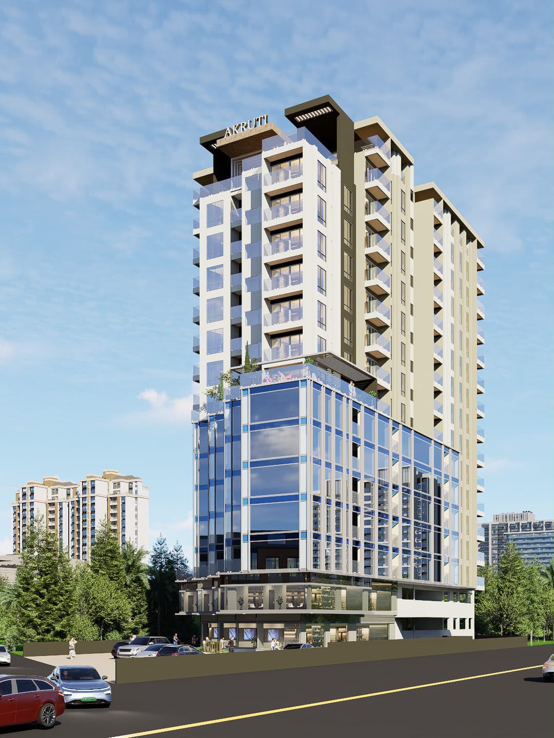 Akruti Skyrise building architecture 4